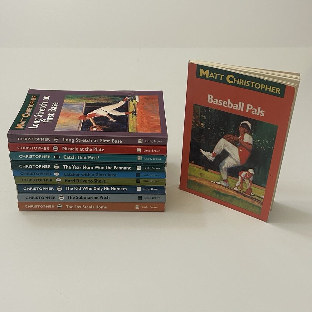 Matt Christopher Baseball Sport Chapter Book Lot of 10 Young Readers Paperback